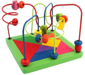 Wooden Beads Rollercoaster with Tangram Puzzle