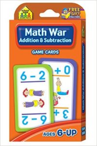 Math War Addition and Subtraction Game Cards