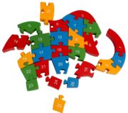 Wooden Elephant Puzzle Toy With A-Z English Alphabet and Numbers Puzzle 3