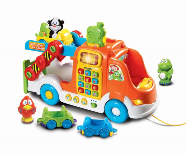 Pull and Learn Car Carrier Pull Toy 1