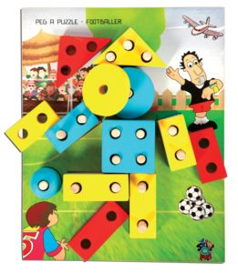 Peg A Puzzle - Footballer -22 Pieces